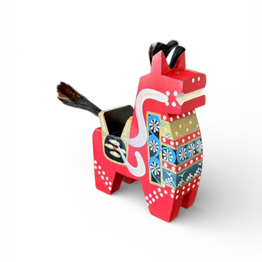 Vintage Hachinohe Horse Handmade Hand Painted Yawata, Uma Japanese Folk Art - Picture 11 of 11